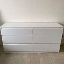 KULLEN Chest of 6 drawers, 140x72cm, White– Home Swede Home