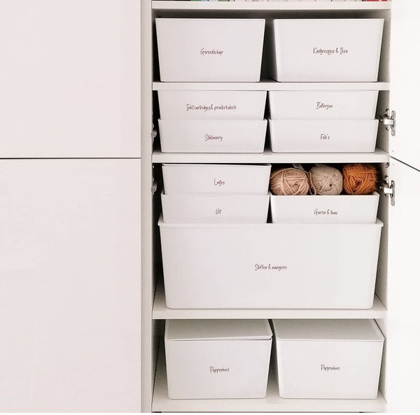 KUGGIS Box with lid, 26x35x15cm, White